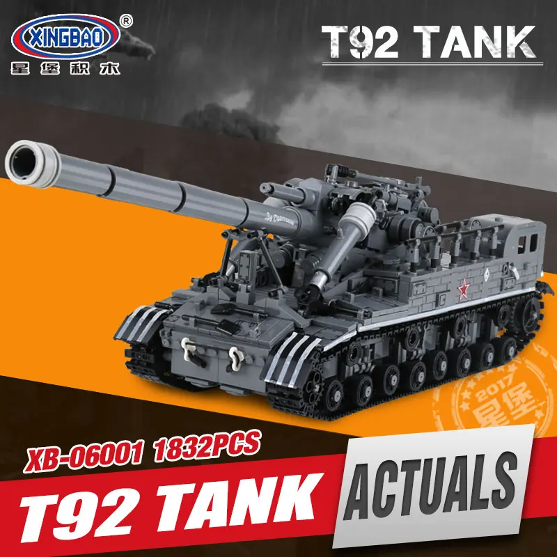 

XingBao 06001 Creative MOC Military Series The T92 Tank Set Children Educationl Building Blocks Bricks Toys Model Legoing Gifts