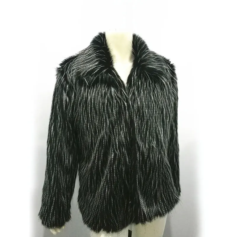 Однотонная новая зимняя черная белая модная короткая шуба из искусственного меха, Лисий мех, отложной воротник, полностью меховые шубы, мужские теплые кожаные куртки