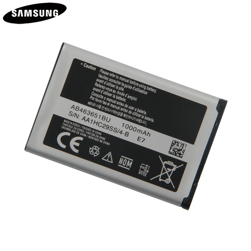 Батарея AB463651BU для samsung S5630C C3782 S5560 C3370 C3518 J800 J808 F339 S5296 L700 W559 S5628 B3410 L708E SGH-L700