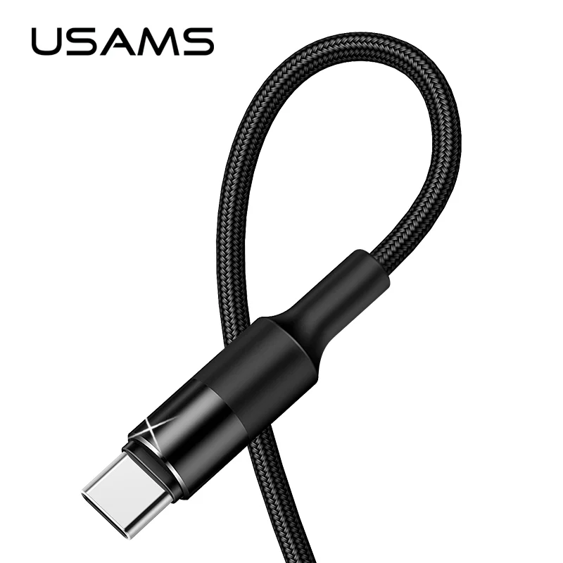 

USAMS Type-C USB Phone Cable for usbc Android Data Sync Charger USB-C Cable Type c Fast Charging Cable for Samsung Huawei Xiaomi