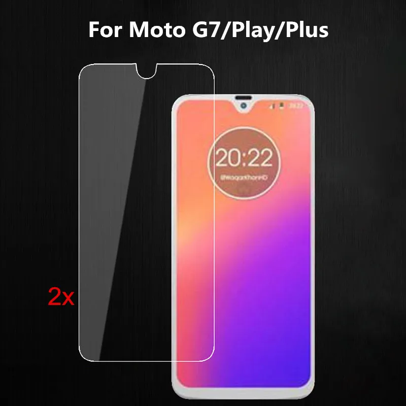 2Pcs/Lot 9H Transparent Tempered Glass For Motorola Moto G7 Play Screen Protector Plus Protective Film | Мобильные телефоны и