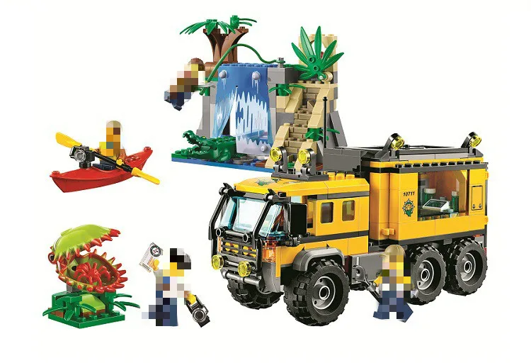 New Jungle Explorers Jungle Mobile Lab City Building Blocks Sets Bricks Classic Kids Figures Toys Compatible Lepins Model block-set : image New Jungle Explorers Jungle Mobile Lab City Building Blocks Sets Bricks Classic Kids Figures Toys Compatible Lepins Model block-set