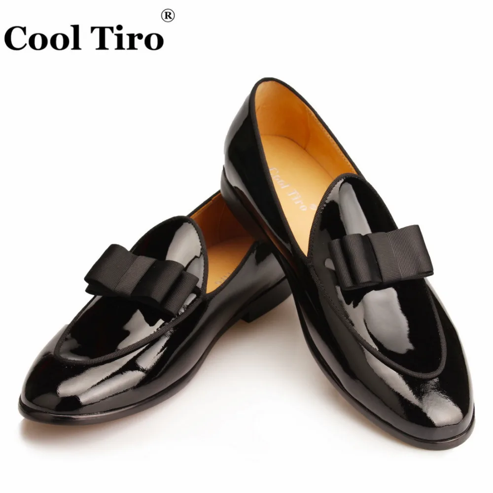 Black Patent leather Loafers Men Flat Shoes  (7)