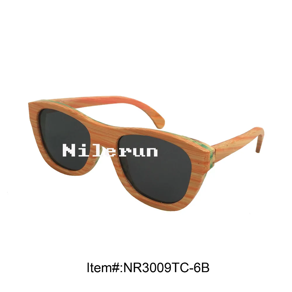 

orange stripe colorful bamboo eyewear sunglasses