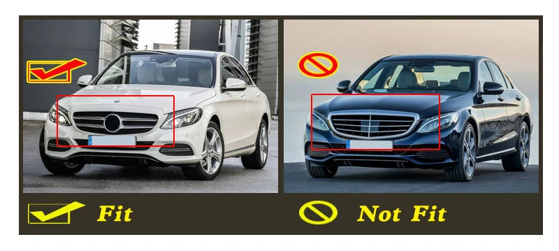 W205 Алмазная решетка ABS черный без камеры C63 look c класс C180 C200 C250 C300 350 400 Спортивные