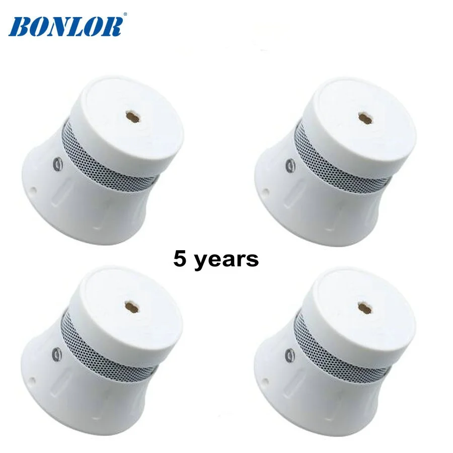 

BONLOR 4PCS Smoke Detector EN14604 CE Certified Smoke Alarm Sensor with 5-Year Battery Life and Photoelectronic Fire Alarm