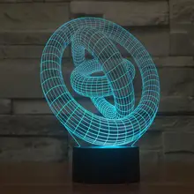 3D новинка свет атмосферная лампа USB маленький ночник акрил семь цветов Изменение светодиодный украшение дома дети подарок игрушки