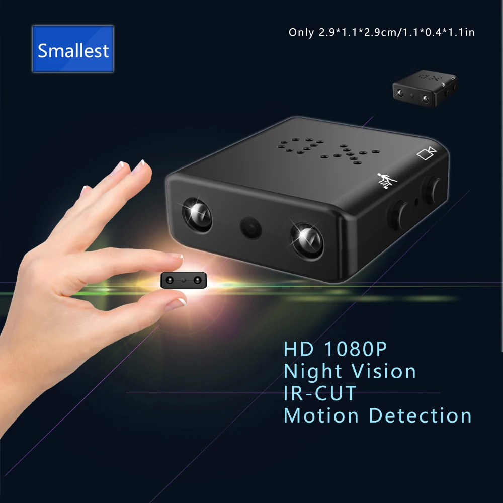 

XD IR-CUT Mini Camera Smallest 1080P Full HD Camcorder Infrared Night Vision Micro Cam Motion Detection DV