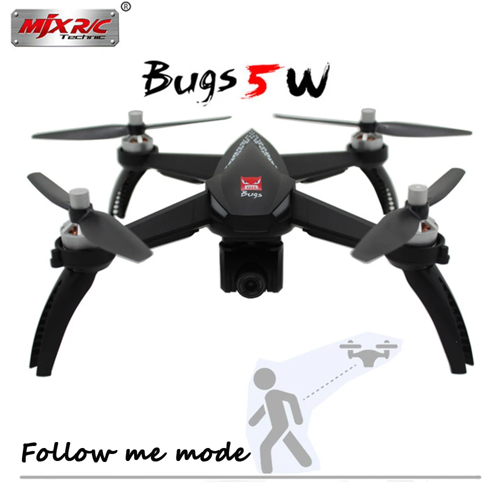 

MJX Bugs 5 W B5W Brushless Motor GPS RC Drone With 5G WIFI FPV HD Camera Auto Return Follow Me RC Quadcopter VS MJX Bugs 3 PRO