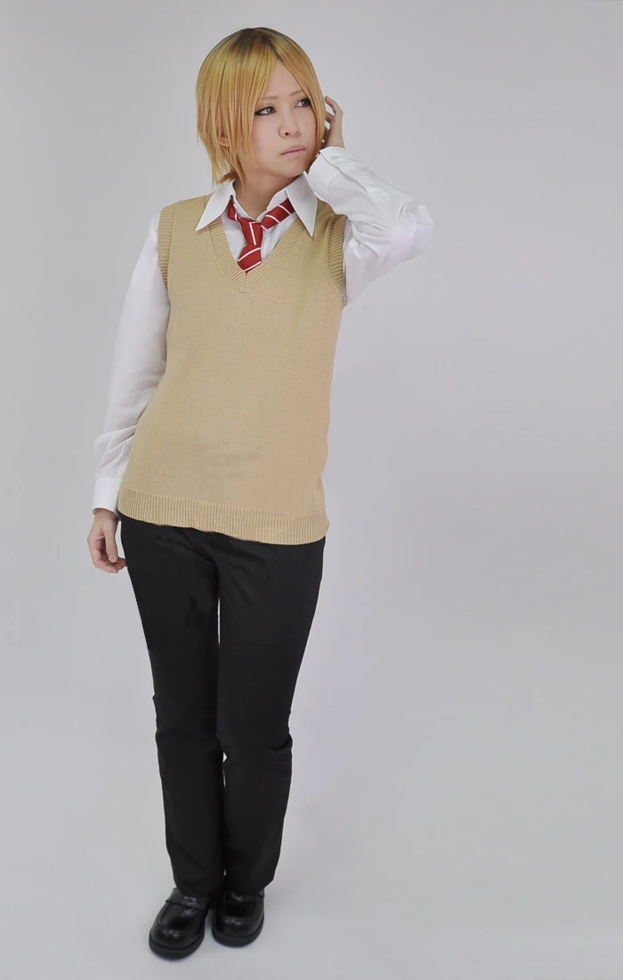 Haikyuu! Летняя униформа для старшей школы Nekoma косплей костюм Kozume Kenma Kuroo Tetsurou|Костюмы