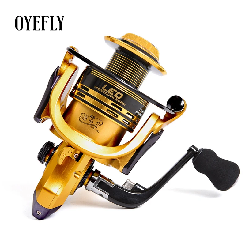 

Metal Rocker Arm Spinning Fishing Reels Pre-Loading Spinning Wheel 13+1 Ball Bearing Fishing Reels