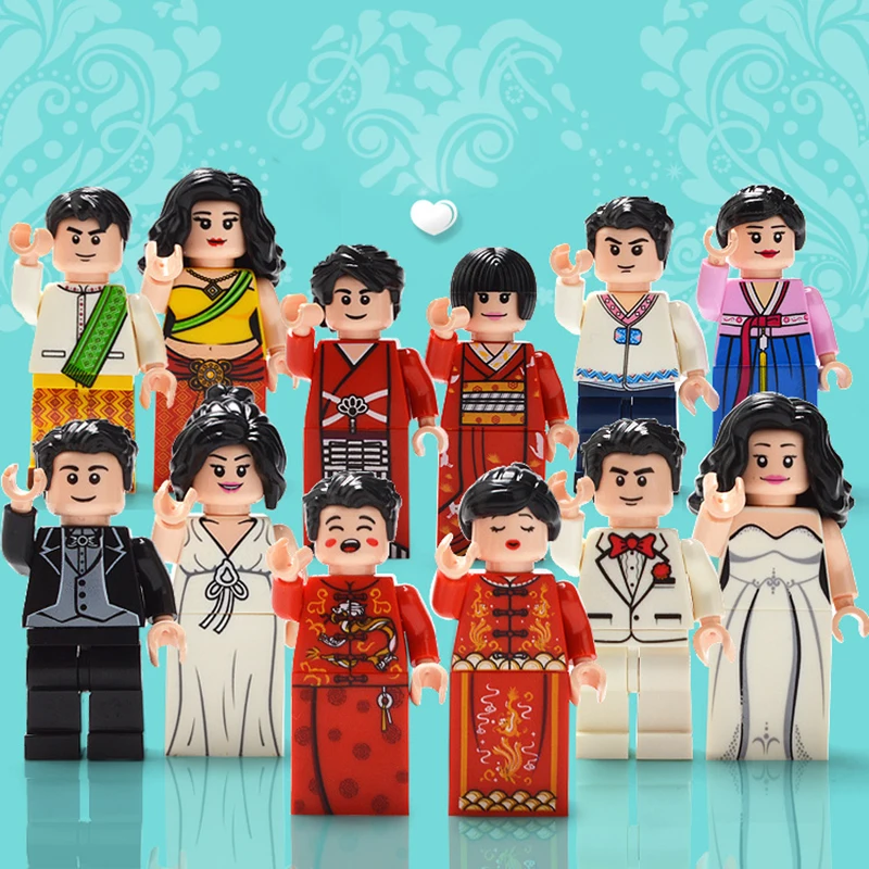 12-Pcs-set-DIY-Figures-Wedding-style-in-different-countries-Building-Blocks-Toys-Kids-Educational-City (1)