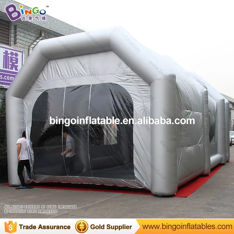  9*5.20*4.10mts Environmental Mobile inflatable car paint booth China factory direct sale paint job 