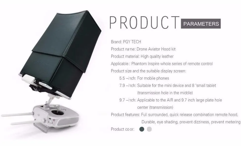 Drone Aviator Hood Kit Remote Control RC Sun Hood Shade Upgraded DJI Phantom 2 3 4 Inspire 1 Quadcopter Parts Accessories Drone Aviator Hood Kit Remote Control RC Sun Hood Shade Upgraded DJI Phantom 2 3 4 Inspire 1 Quadcopter Parts Accessories