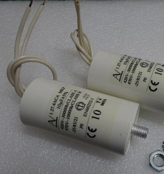 

Free shipping.1.27.4ACA MKP 10uF 420VAC 470VAC imports start capacitor