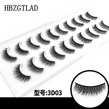 

2019 New 10 pairs natural false eyelashes fake lashes long makeup 3d mink lashes extension eyelash mink eyelashes for beauty