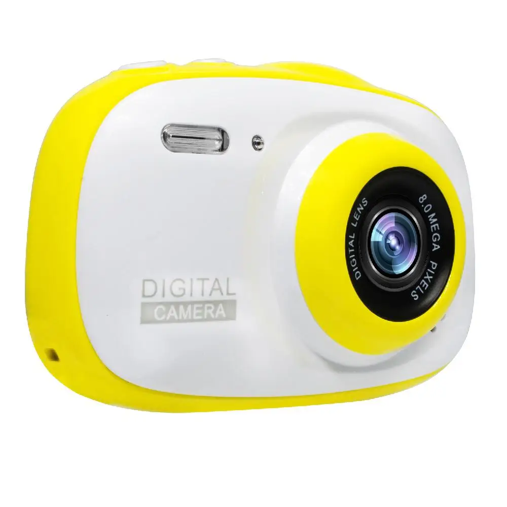 BEESCLOVER Водонепроницаемая Детская цифровая камера мини-видеокамера для детей с поддержкой MP3, MP4 с экраном 2,0 дюйма HD ips r25 - Цвет: yellow