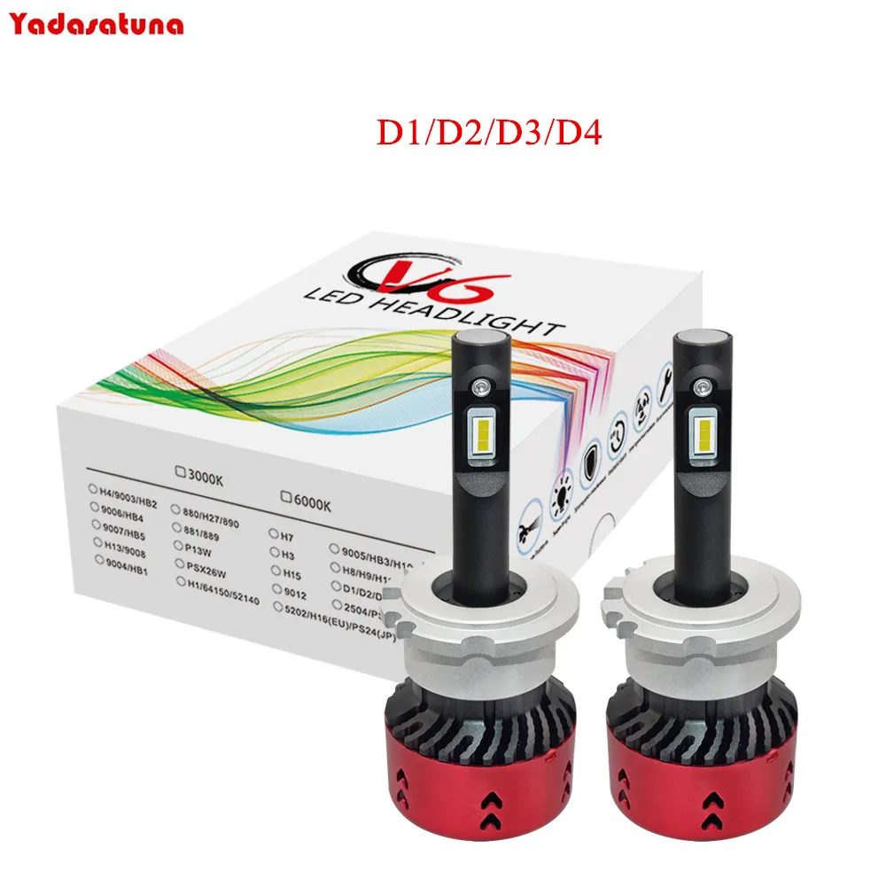 

Pair Car LED D3S D1S Bulb Headlights All-in-One 70W 9000Lm D1R D3R D1C D3C Auto Headlights Lamp 6000K 12V 24V 2 Years Warranty