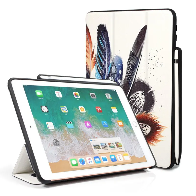 Чехол для iPad Pro 12,9 /, WOWCASE кожаный чехол-карандаш с функцией автоматического пробуждения и тройной подставкой для iPad Pro 12,9 Coque - Цвет: White case