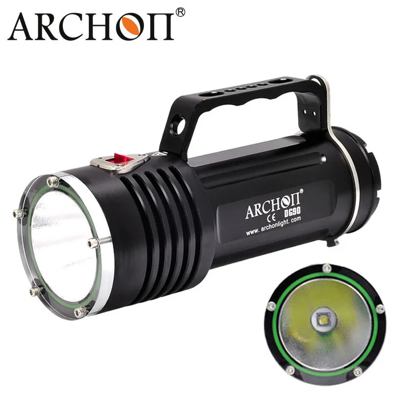 Портативный фонари карманный фонарик для дайвинга ARCHON DG90 WG96 SST-90 светодиодный подводного погружения поиск светильник 2200LM Водонепроницаемый фонарь