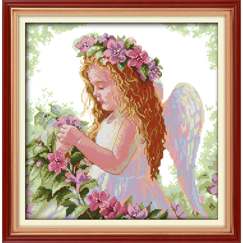 Buy Passion Flower Angel, Counted Cross Stitch Kits