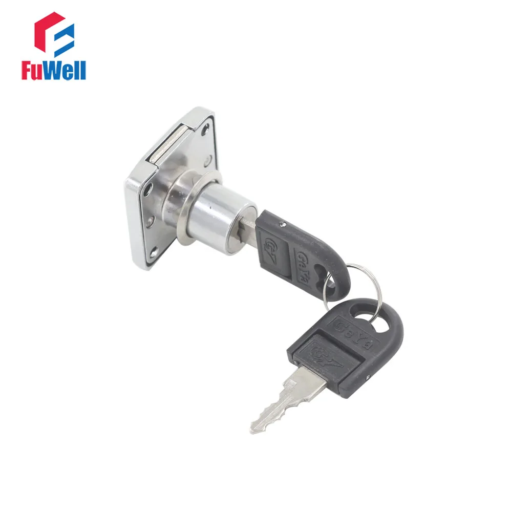 Cylinder Drawer Lock 16mm Cylinder Dia. Silver Color for Drawer Cupboard Lockin Locks