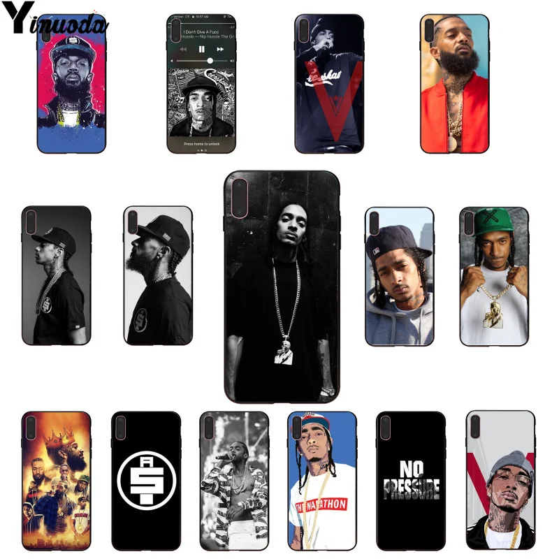 

Yinuoda Rapper Nipsey Hussle R.I.P. Coque Shell Phone Case for Apple iPhone 8 7 6 6S Plus X XS MAX 5 5S SE XR Mobile Cases