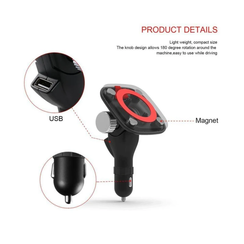 

CYBORIS Magnetic Wireless Car Charger Magnetic Location Wireless Charging Pad For iPhone 8 X / Samsung /Android Mobile Phone