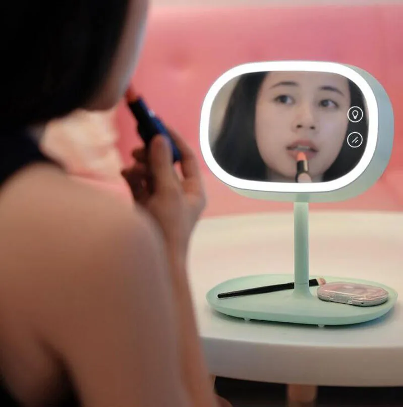 Светодиодный лучшее качество повелительница подставка для макияжа зеркало аккумуляторная светодиодный свет лампы косметический