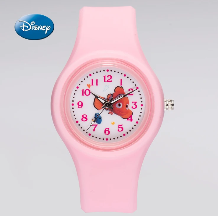 Disney Brand Child Girls Cartoon Finding Nemo Silicone Quartz Watches