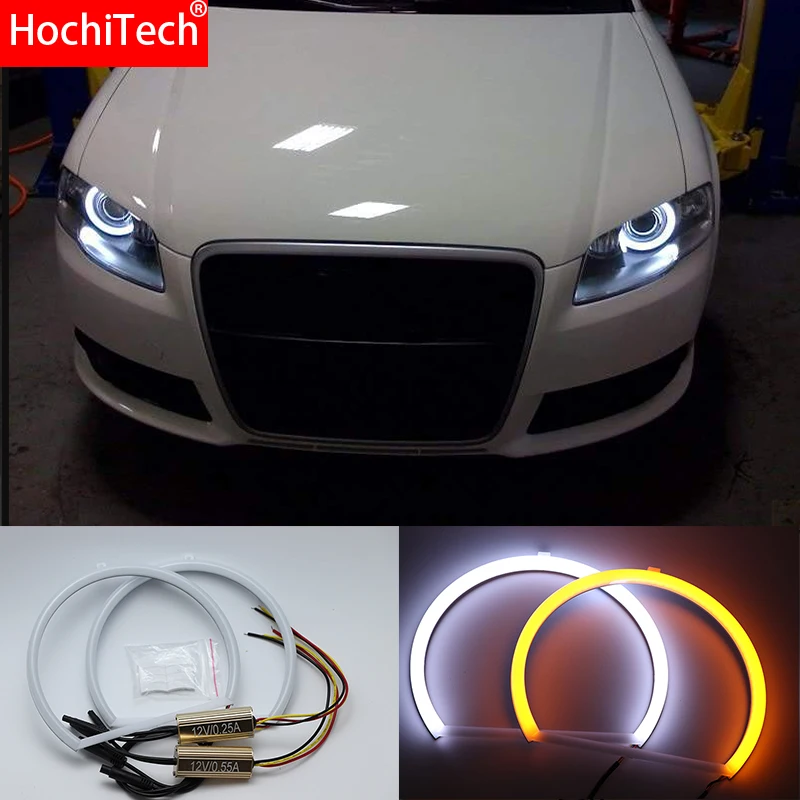 Для Audi A4 S4 RS4 2005 2006 2007 2008 2009 белый и желтый двойной цвет хлопок комплект