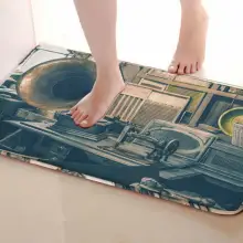 Швейная машина Стиль Коврик для ванной комнаты, смешной Противоскользящий коврик для ванной, занавески для душа s аксессуары, соответствующие вашей душевой занавеске