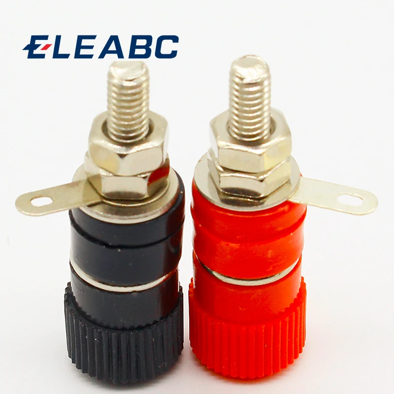 

High Quality 1 pair (RED + BLACK) Amplifier Terminal Binding Post Banana Plug Jack Panel mount connector