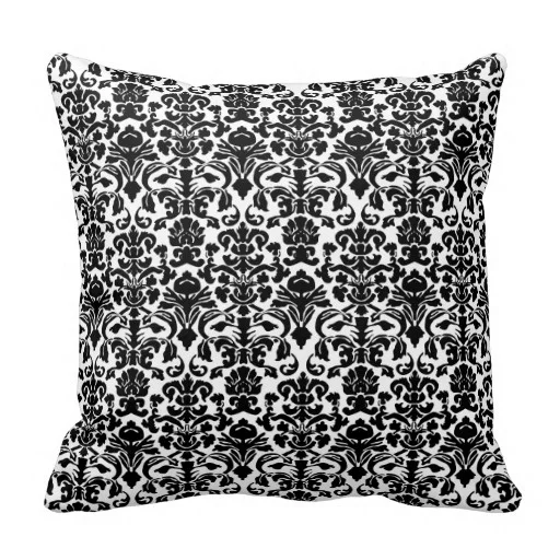 Best Case Black Damask Pillow Case (Size 20" by 20") Free Shippingcase peacockpillow