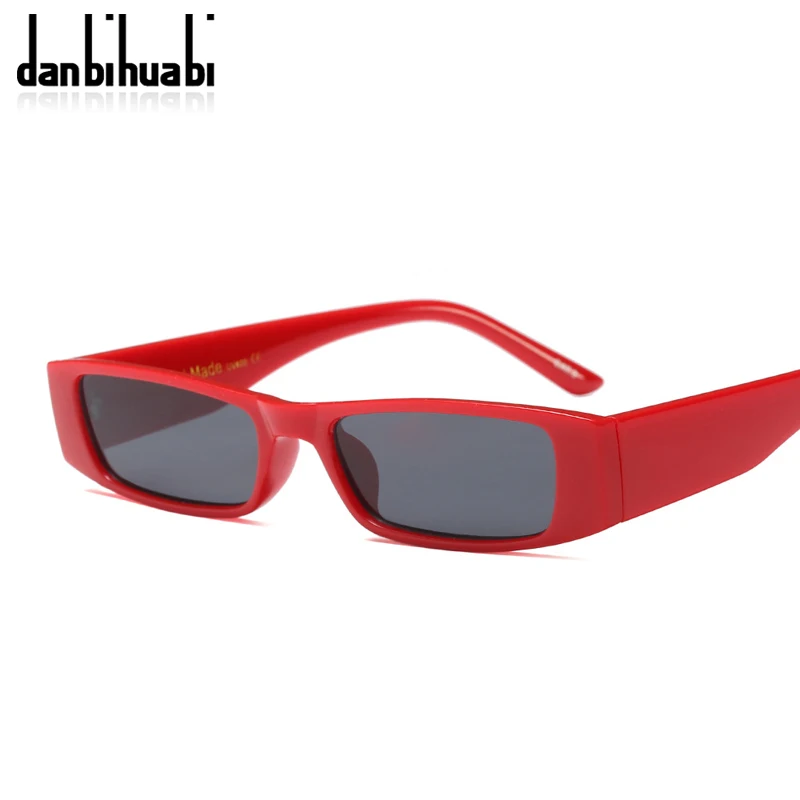 danbihuabi Vintage Rectangular Polarized Sunglasses Women Retro Eyewear
