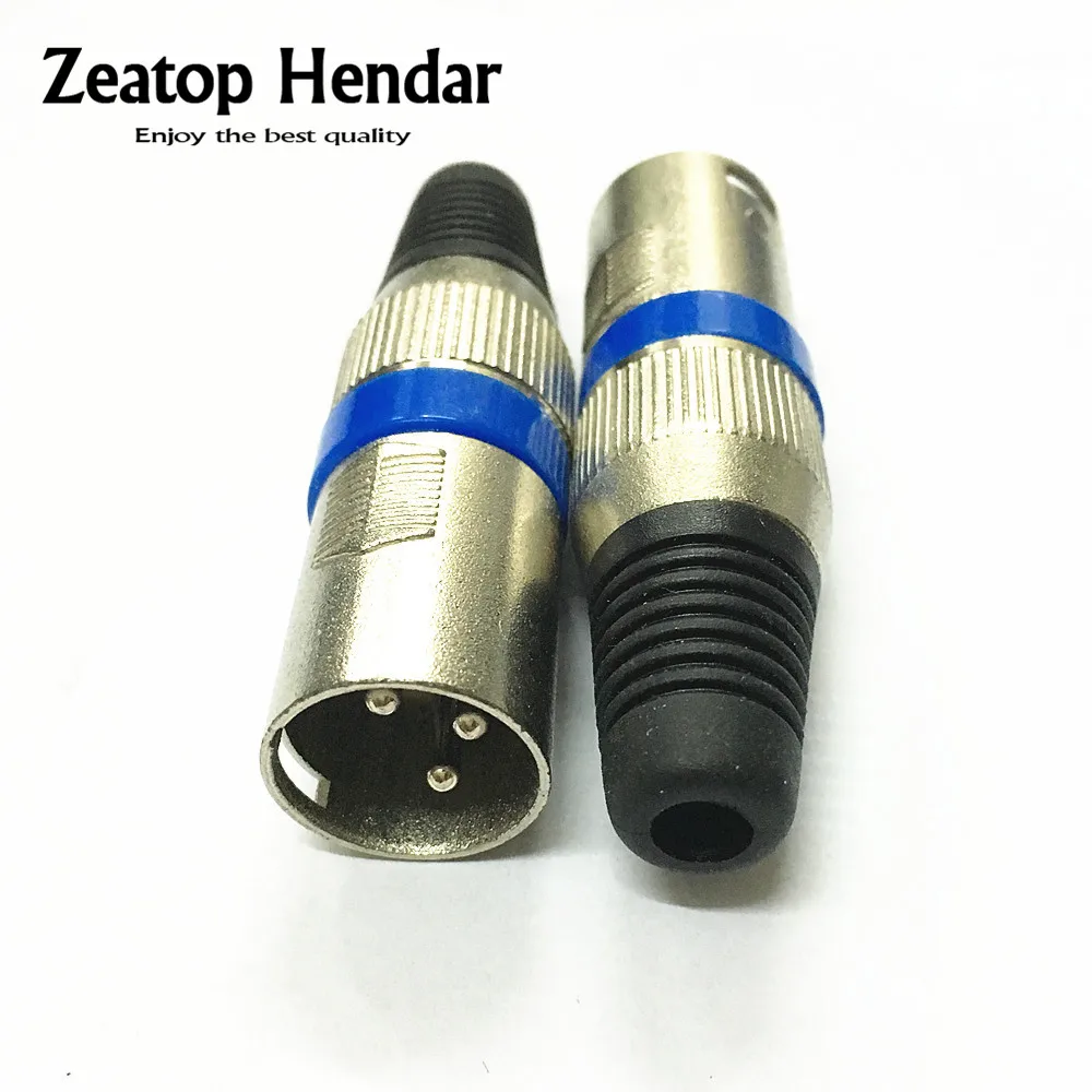 10PCS Nickel Plated Solder Type 3 pin XLR Audio Cable Adapter Connector