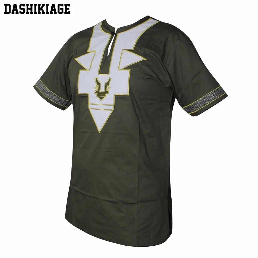 Мужские футболки Dashikiage 2019 хлопковые вышитые тонкие африканские хиппи Топ Дашики