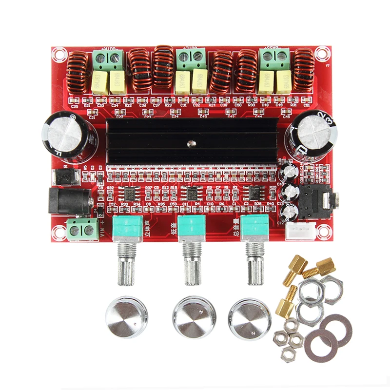 TPA3116 2,1 цифровой аудио усилитель мощности доска 2*80 Вт+ 100 Вт TPA3116D2 сабвуфер динамик усилители DC12-24V модуль усилителя
