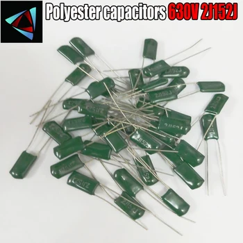 

40pcs Mylar Film Capacitor 630V 2J152J 1500PF 1.5NF 5% Polyester Film capacitor