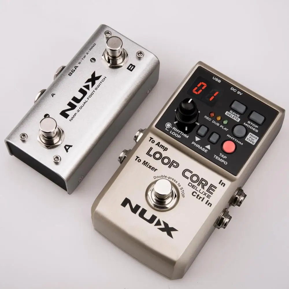 Педаль для гитарных эффектов NUX Loop Core Deluxe петлевая станция время циклирования 8