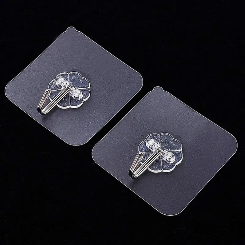 

5pcs Wall Hooks Strong Transparent Suction Cup Sucker Hanger Kitchen Bathroom Multi Use Adhesive Hook Door Traceless Organizer