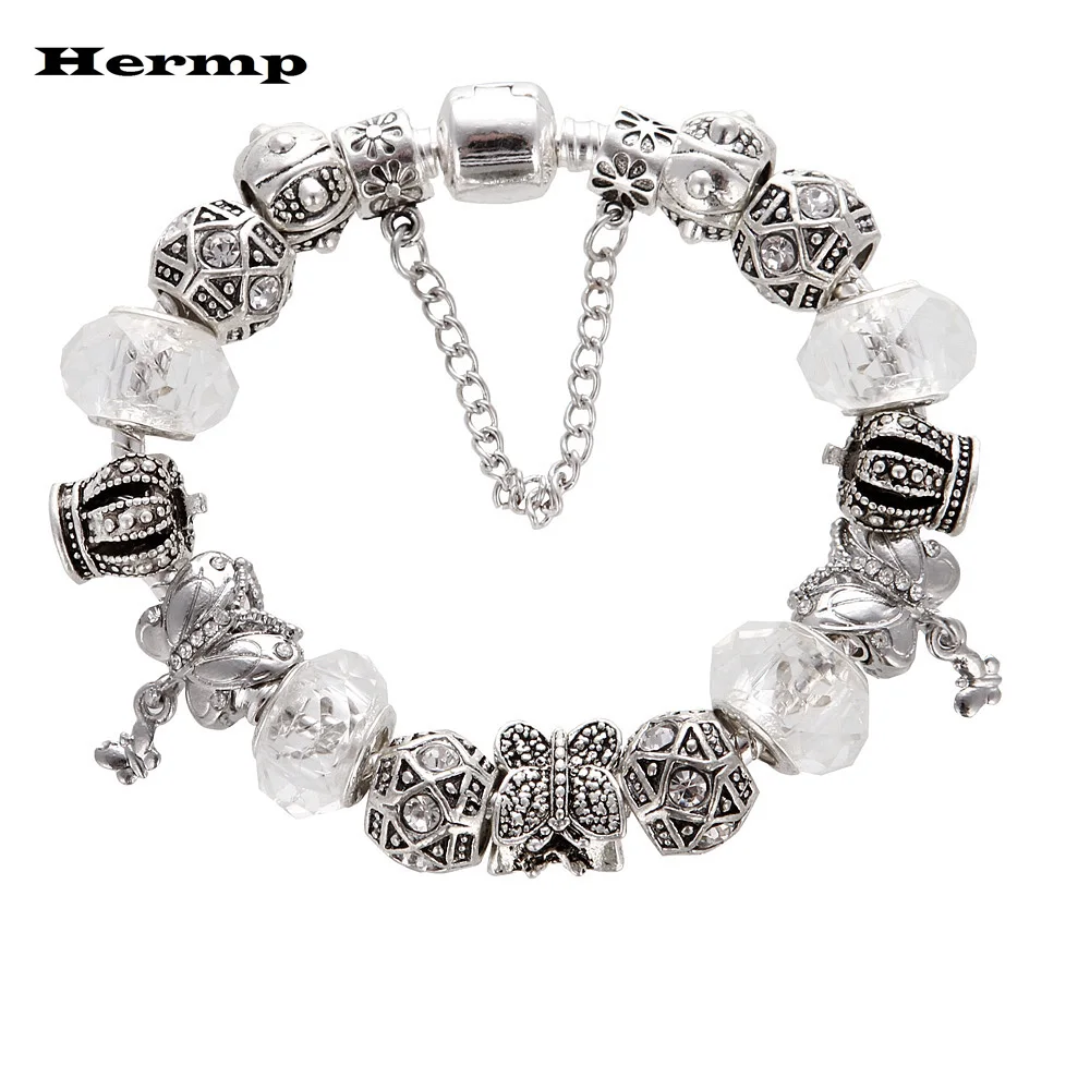 

Hermp Hot Pandora Charms Silver original Bracelets Jewelry Making for women