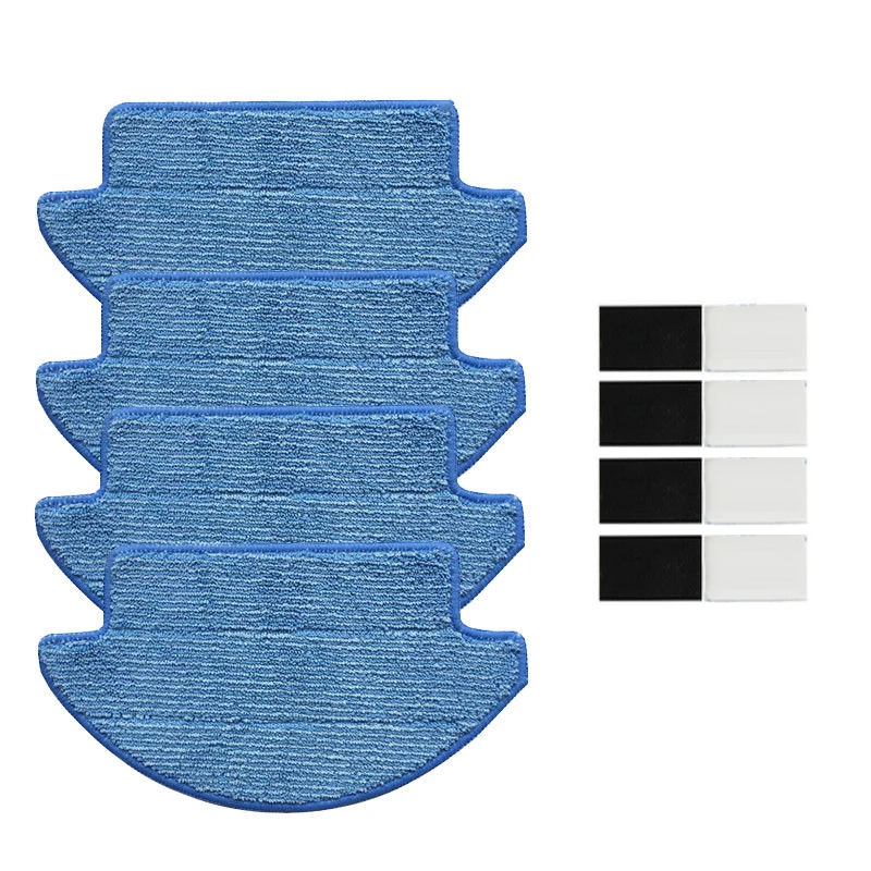 

4Pcs Cleaning Mop Cloth + 4Pcs Magic Sticker For Xiaomi Mi Robot Vacuum Cleaner