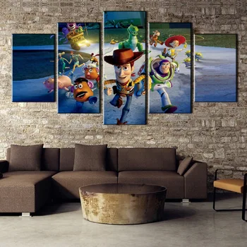 

HD Printed 5 Pieces Toy Story Painting Canvas Wall Art Picture Home Decoration Living Room Canvas Painting Wall Art Decor