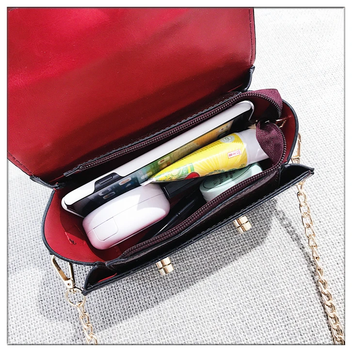 BENVICHED Lacquer bag women 2019 new Korean version handbag Joker chic chain Boston Single Shoulder bag Satchel c132 11 20180828_163955_074