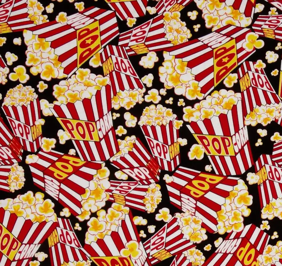 

LEO&LIN Japan DIY Popcorn Printing And Garment Now The Patchwork Cotton Fabric Tissus 50cm