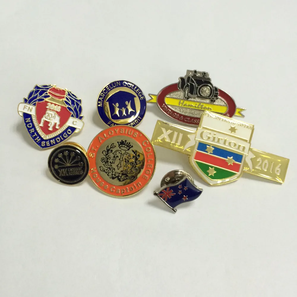 

custom lapel pin with butterfly clutch backing engraved custom logo and fill in colors 200pcs-silver pins