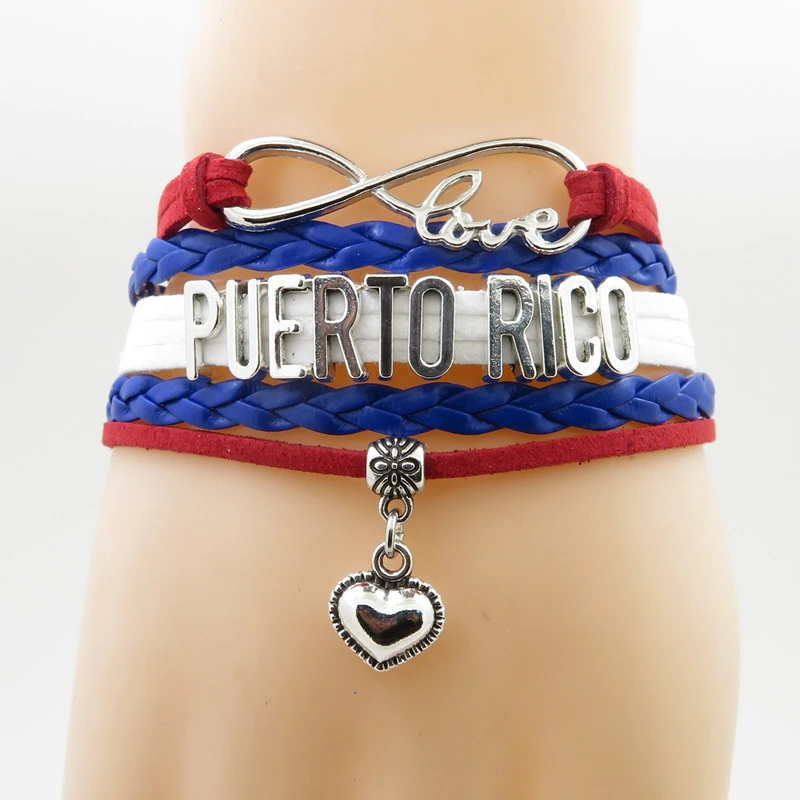 Puerto Rico Charm Expandable Bracelets Puerto Rico Charm Bracelet Charm Bangles Adjustable Charm Bracelets
