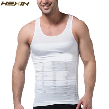 

HEXIN Men's Slimming Body Shapewear Corset Vest Shirt Compression Abdomen Tummy Belly Control Slim Waist Cincher Underwear