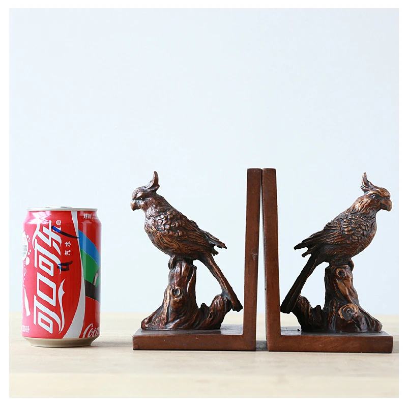 ديكور المنزل الراتنج الكتب الدفتين الببغاء يربك الحلي نوم المفروشات ديكور المنزل مكتب خزانة الكتب خزانة هدية نموذج